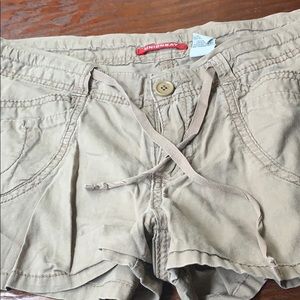 Tan cargo shorts